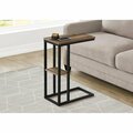 Daphnes Dinnette 25 in. Reclaimed Look Accent Table, Brown - Black Metal DA2456406